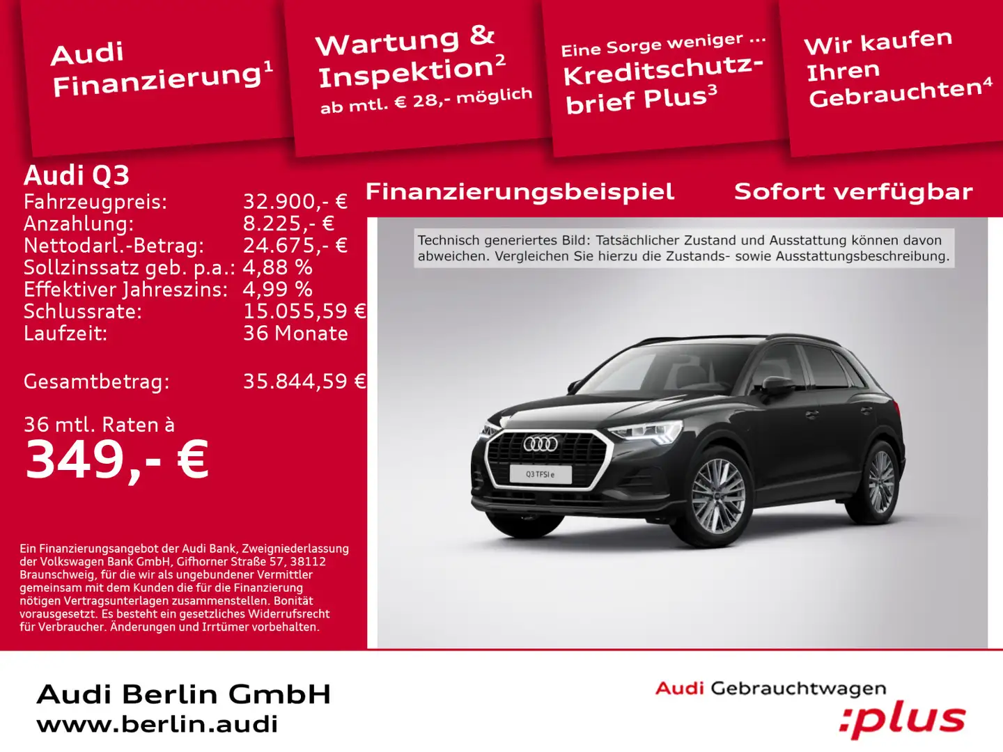 Audi Q3 45 TFSI e S tr. LED NAVI SONOS PANO VIRTUAL Schwarz - 1
