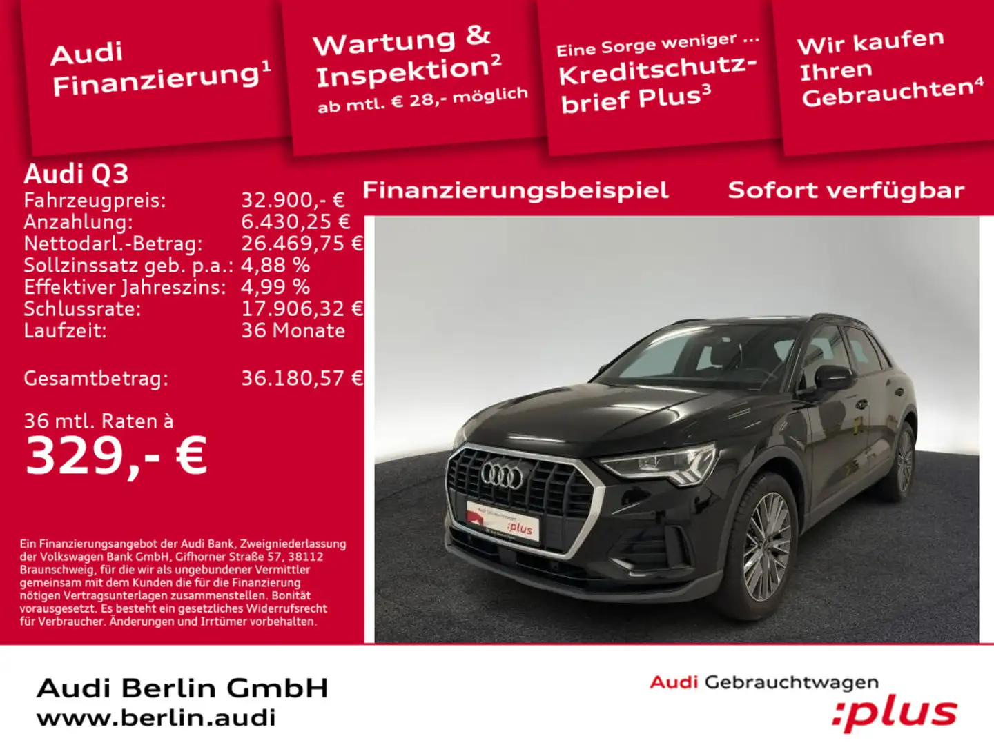Audi Q3 45 TFSI e S tr. LED NAVI SONOS PANO VIRTUAL Schwarz - 1