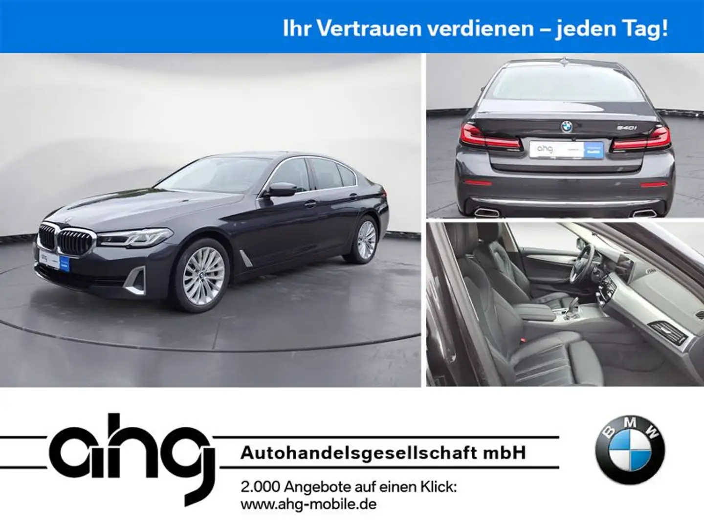 BMW 540 iA Limousine Luxury Line Komfortzugang Adapti Grau - 1