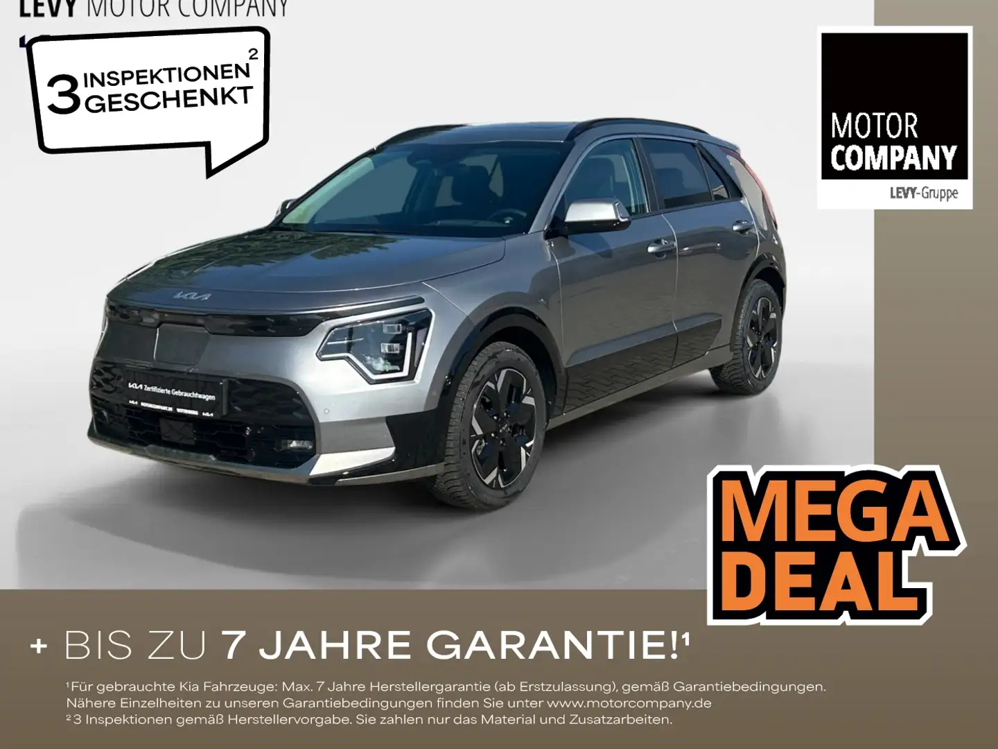 Kia Niro (648kWh) e- Inspiration Navi FLA 4xSHZ Grau - 1