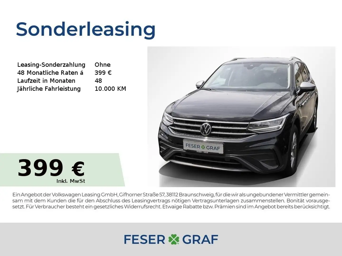 Volkswagen Tiguan Allspace Life 1.5 TSI DSG Navi AHK LED 7-Sitzer Noir - 1