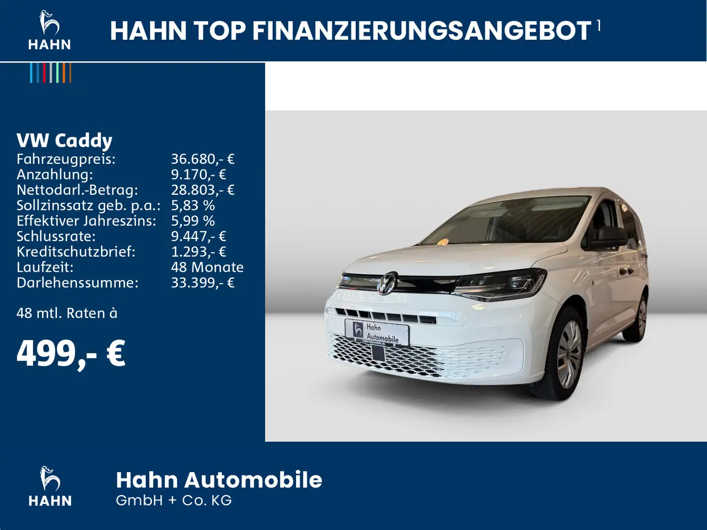 Volkswagen Caddy Flexible 5-Sitze 75kW TDI Rücksitzb klappb Weiß - 2