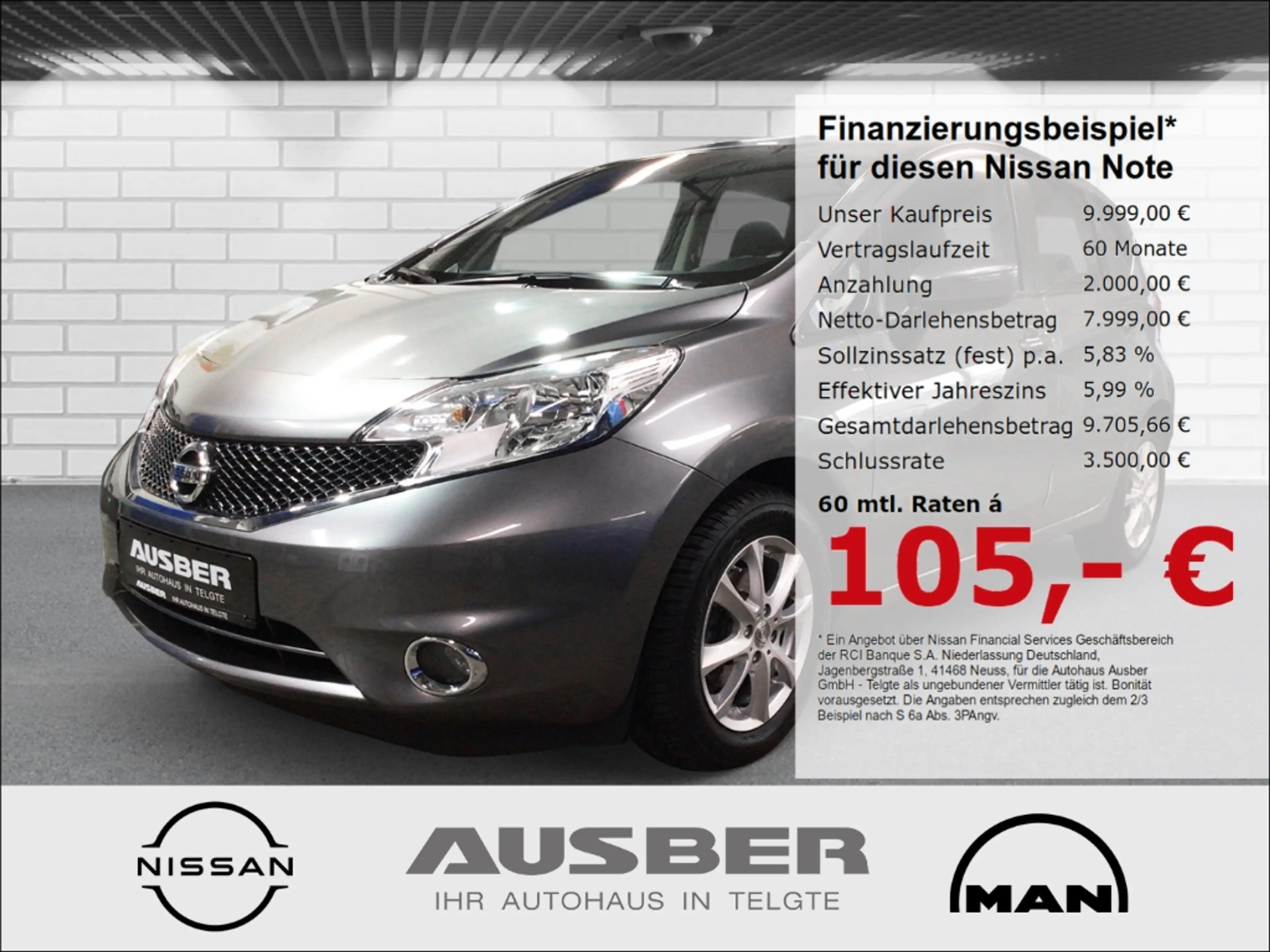 Nissan Note Acenta Automatik Navi Rücksitzbank verschiebbar