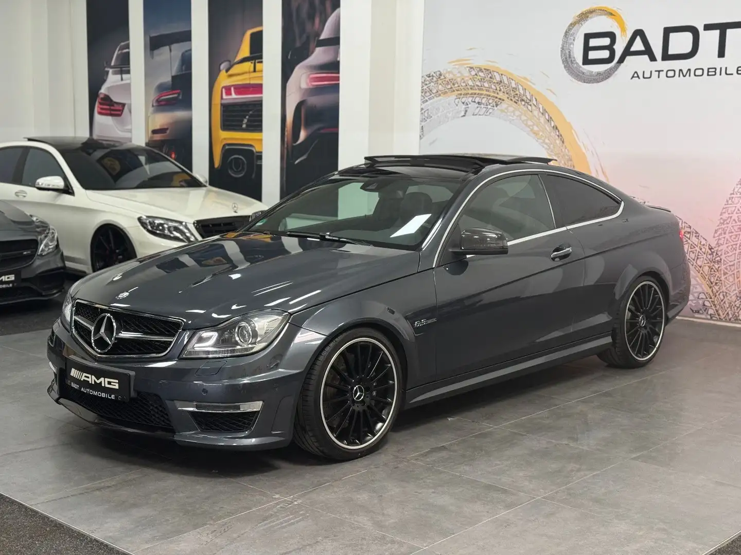 Mercedes-Benz C 63 AMG Coupe*Carbon Innen+Außen*H&R GEWINDE*DE Gris - 2