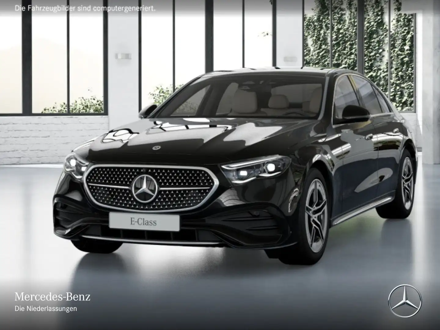 Mercedes-Benz E 300 e Hybrid AMG 360° Pano Burmester Distr. PTS Schwarz - 2