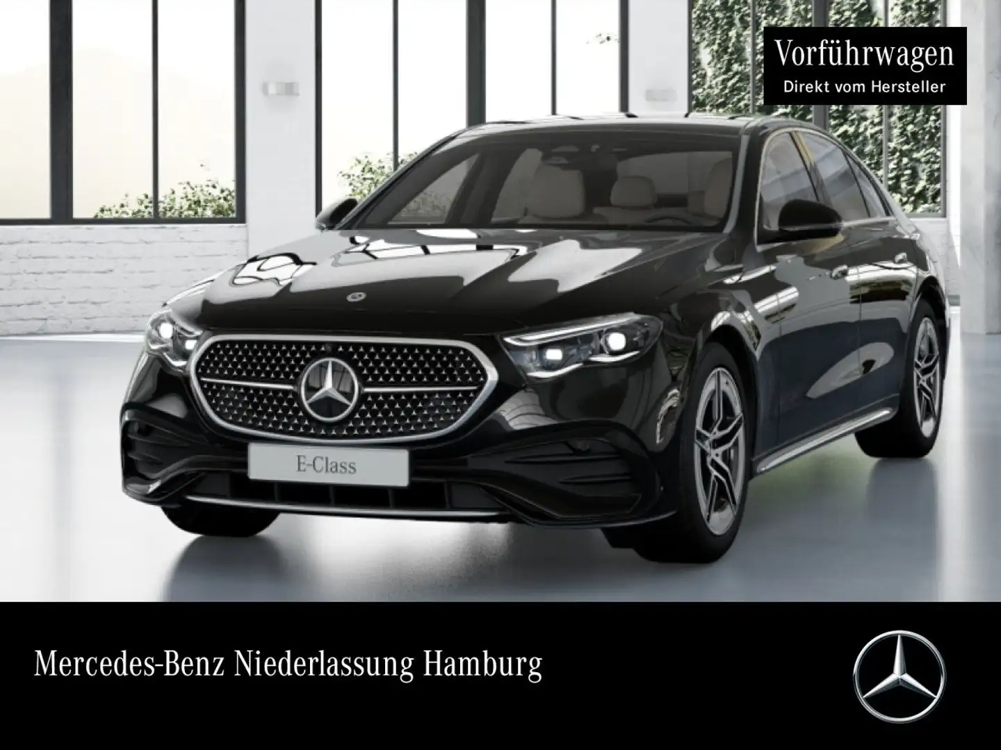 Mercedes-Benz E 300 e Hybrid AMG 360° Pano Burmester Distr. PTS Schwarz - 1