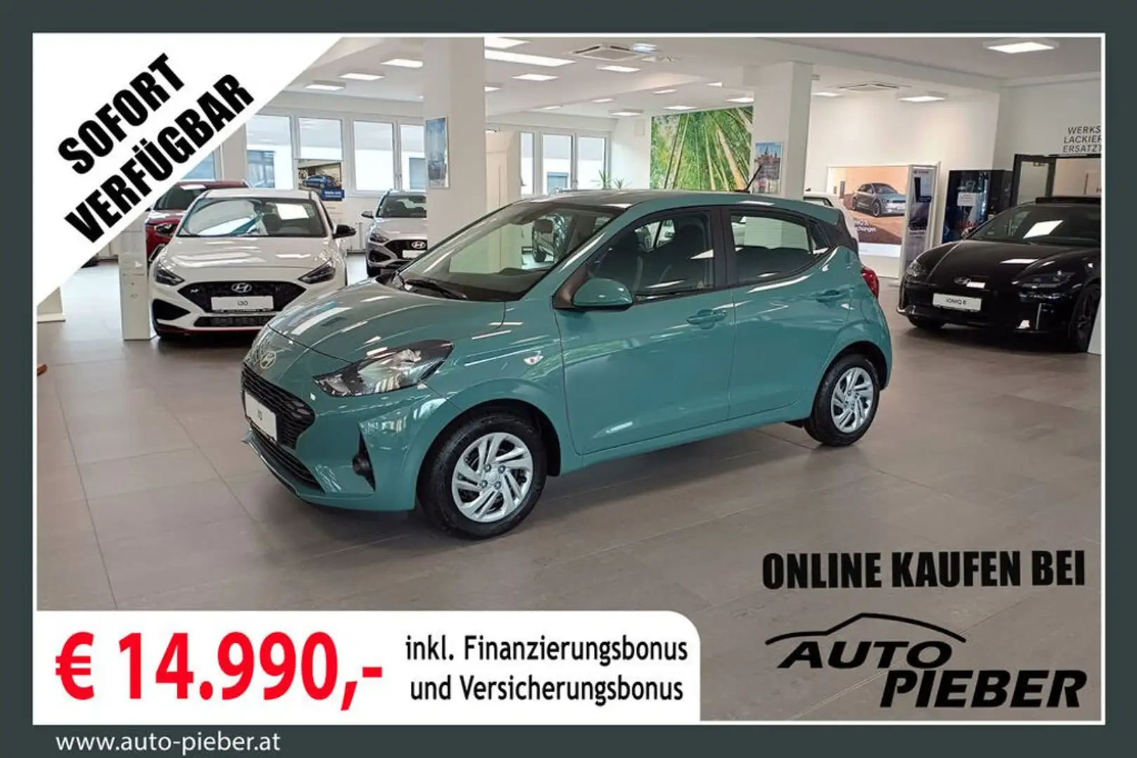 Hyundai i10 GO! 1,0 MPI *Navi*Klima*SHZ*RFK* Grün - 1