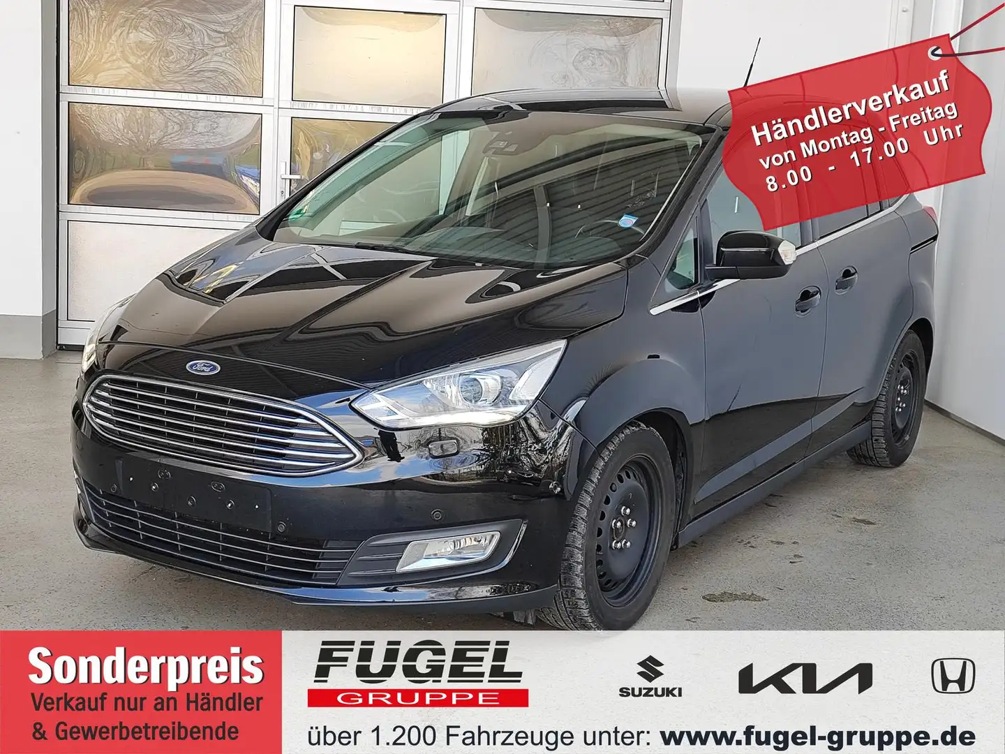 Ford Grand C-Max 1.5 EcoBoost Titanium RFK|PDC|Lenkradhzg. Negro - 1