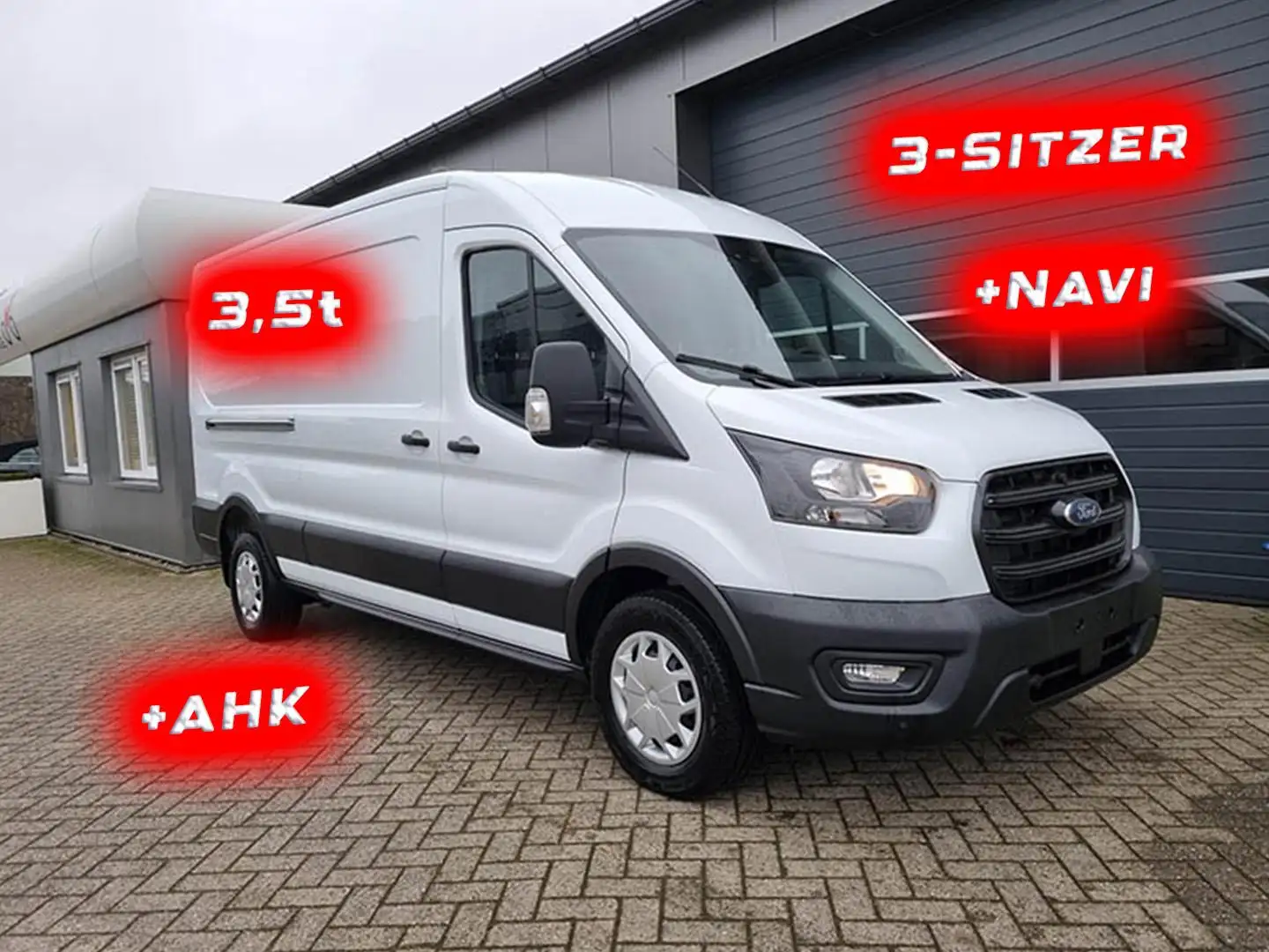 Ford Transit L3H2 2.0 TDCi 130PS Trend 3,5t 3-Sitzer AHK Klima Weiß - 1