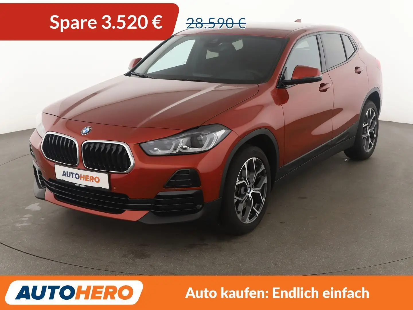BMW X2 sDrive 18i Advantage Plus Aut.*NAVI*LED*PDC*SHZ* Orange - 1