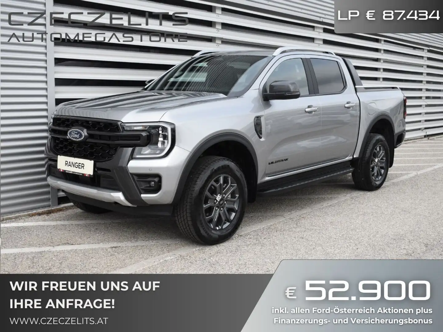 Ford Ranger Ranger Doppelkabine Wildtrak e-4WD 2,0 EcoBlue ... Silber - 1