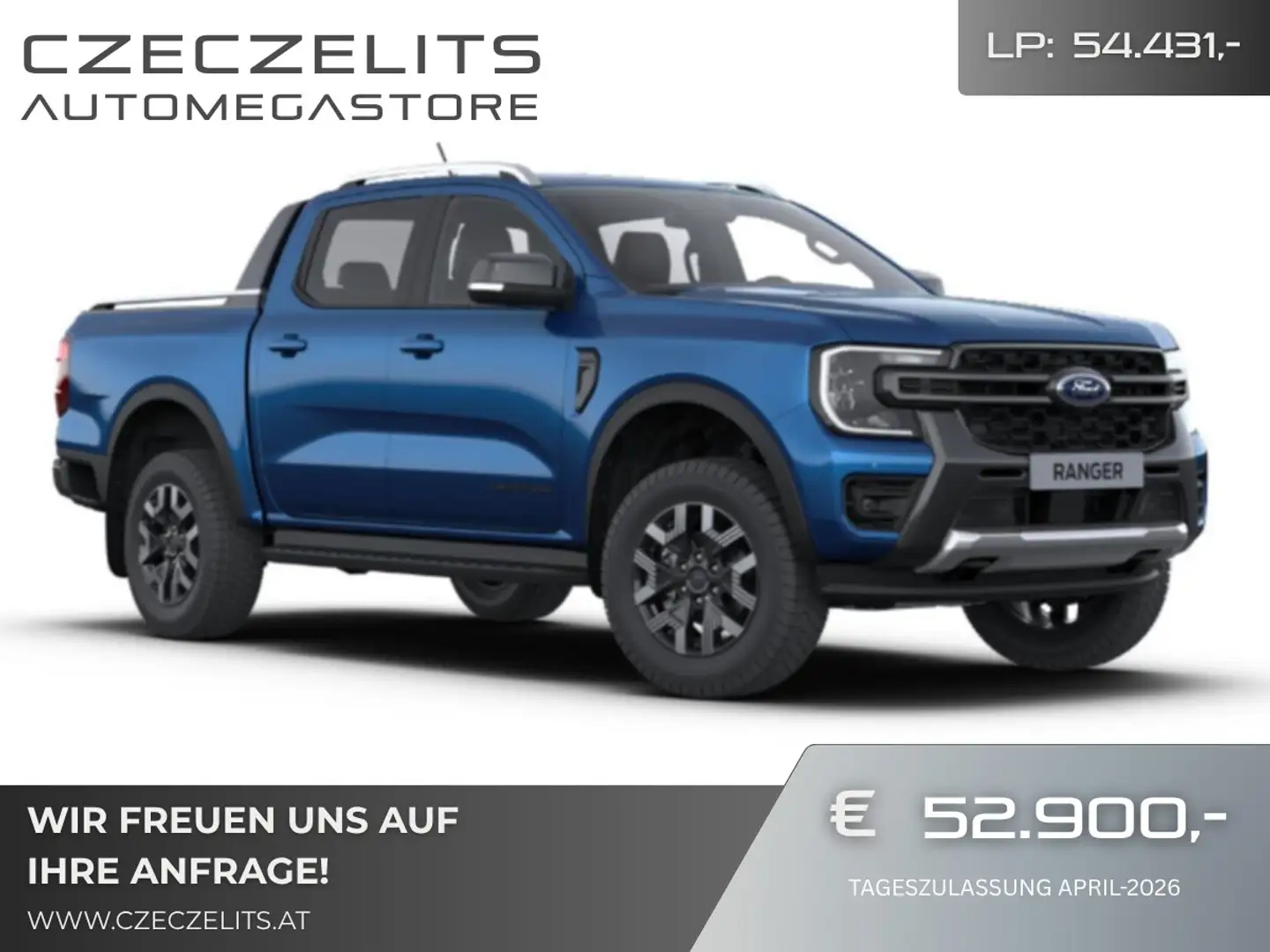 Ford Ranger Ranger Doppelkabine Wildtrak e-4WD 2,0 EcoBlue ... Blau - 1