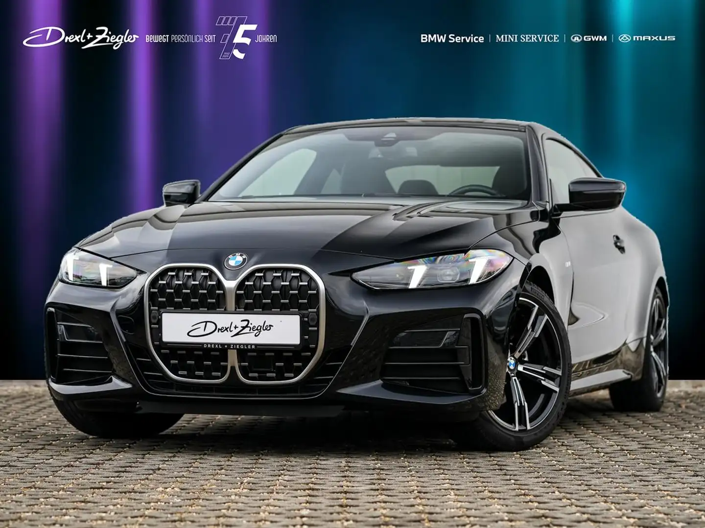 BMW 420 d Coupe M-Sport ACC Glasdach HiFi KoZg eKlappe Noir - 1