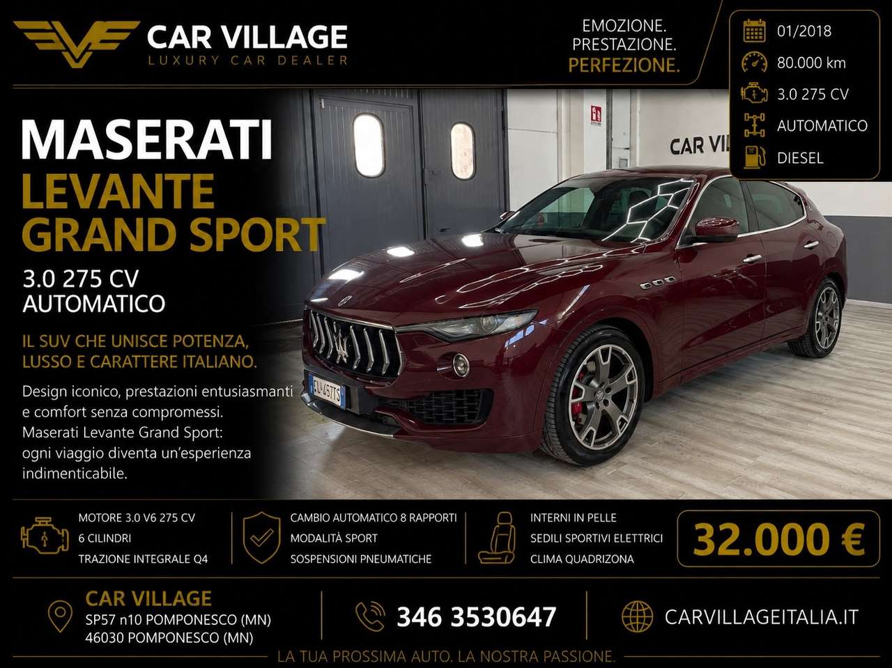 Maserati Levante Levante V6 Diesel 275 CV AWD Gransport