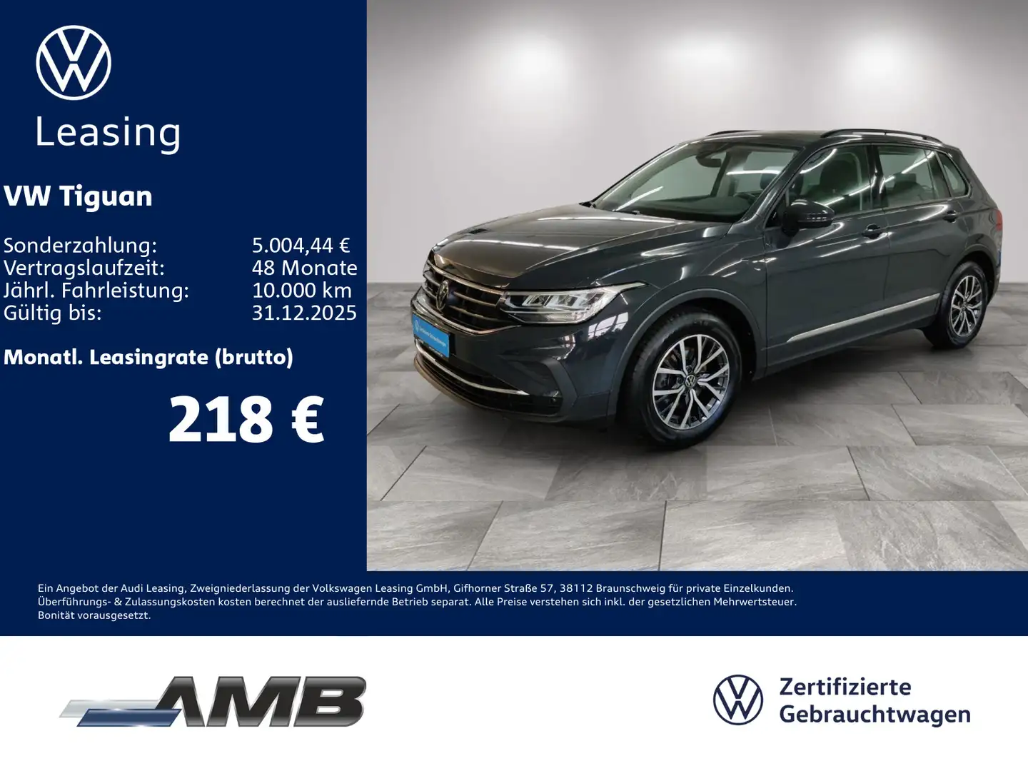 Volkswagen Tiguan Life 1.5 TSI AHK/LED/Navi/Sitzhzg Grau - 1