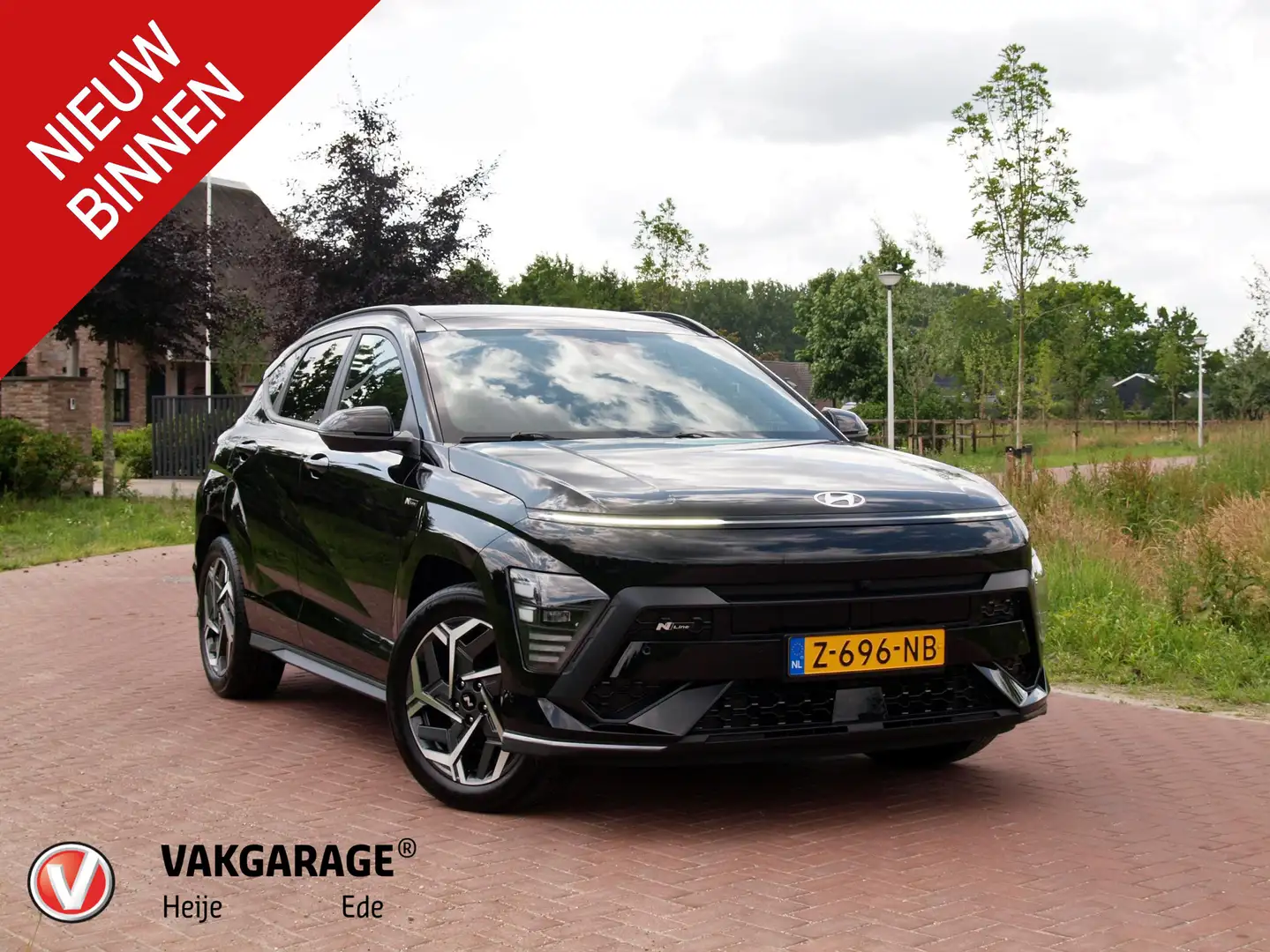 Hyundai KONA 1.6 GDI HEV N Line Sky | Panoramadak | 360 Camera Zwart - 1