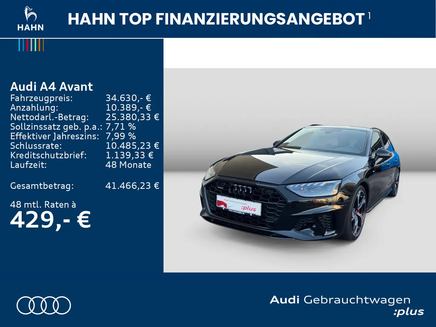 Audi A4 40TFSI quattro S line S-trc B&M Matrix Schwarz - 2