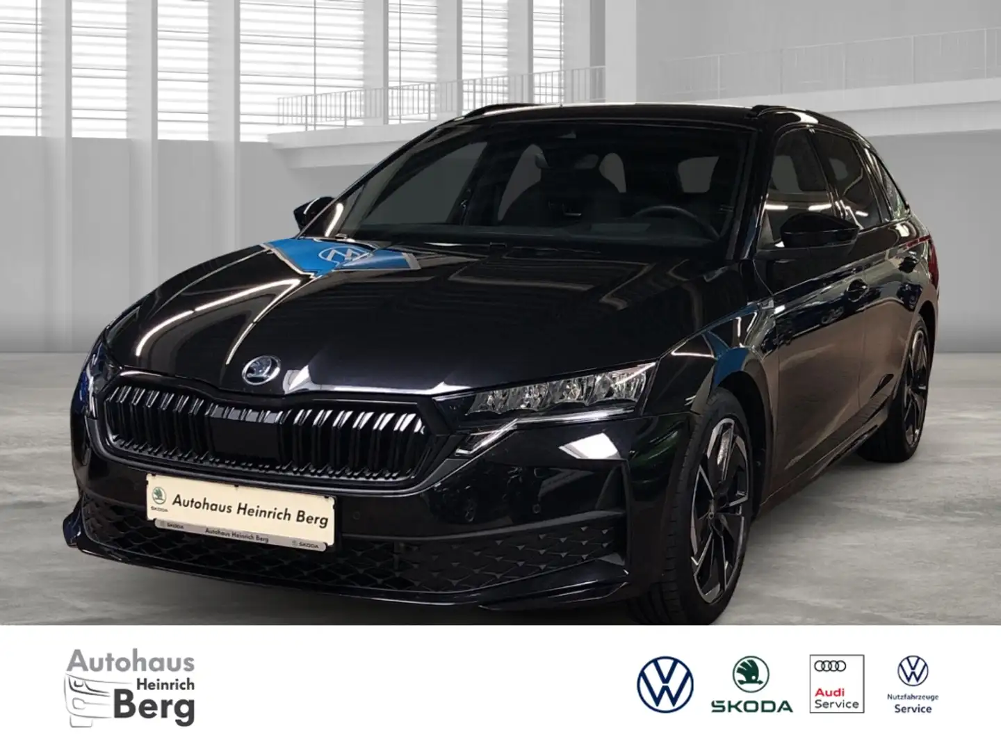 Skoda Octavia Combi Sportline 2.0 TDI DSG HUD Navi LED ACC Apple Schwarz - 1