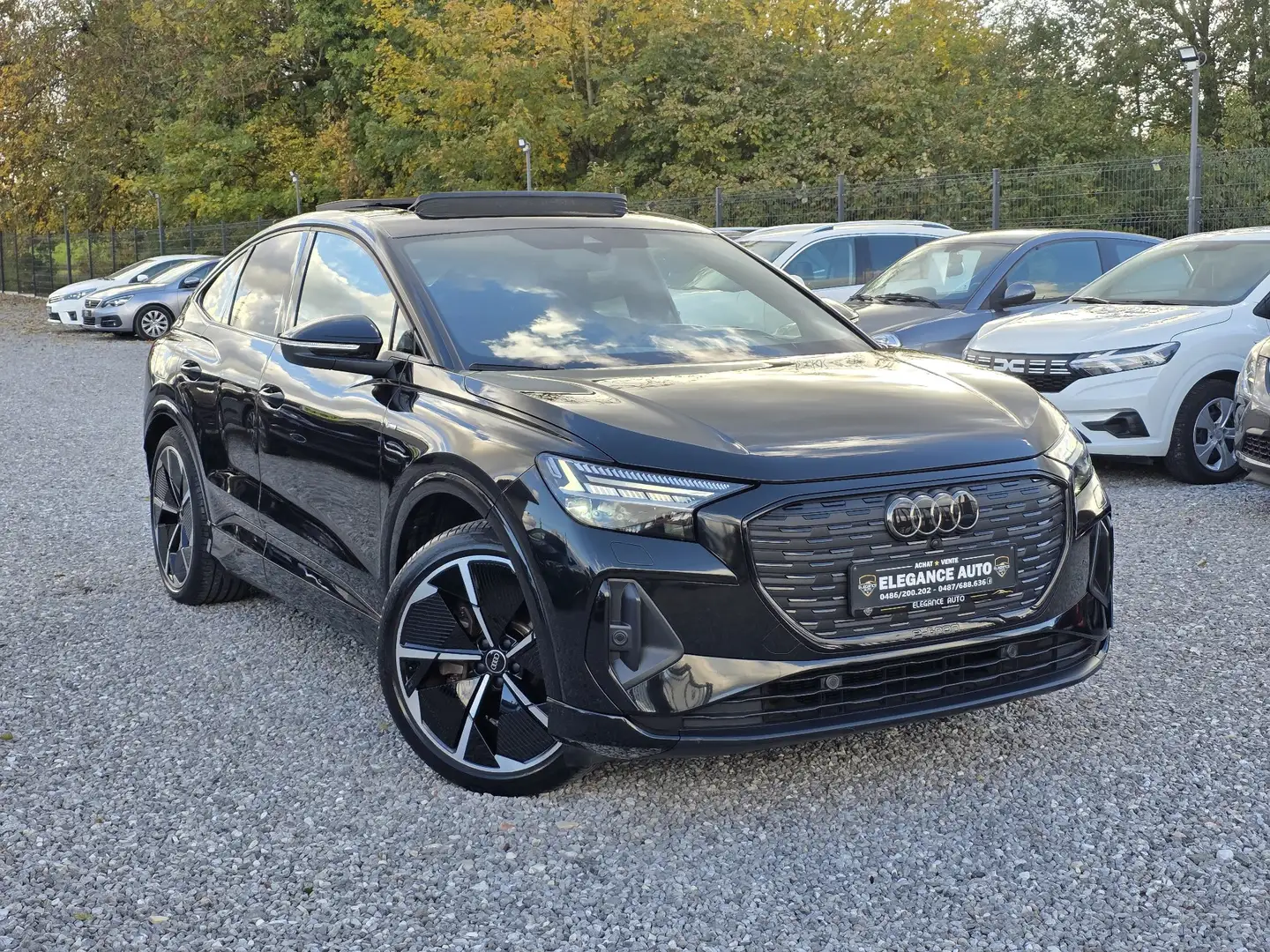 Audi Q4 e-tron Sportback 82 kWh 40 S line-Full opt-Garantie Zwart - 1