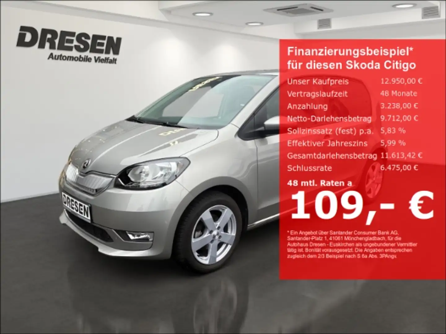 Skoda Citigo e iV Style 83PS Sitzheizung/Winterräder/Klimaautom Silber - 1