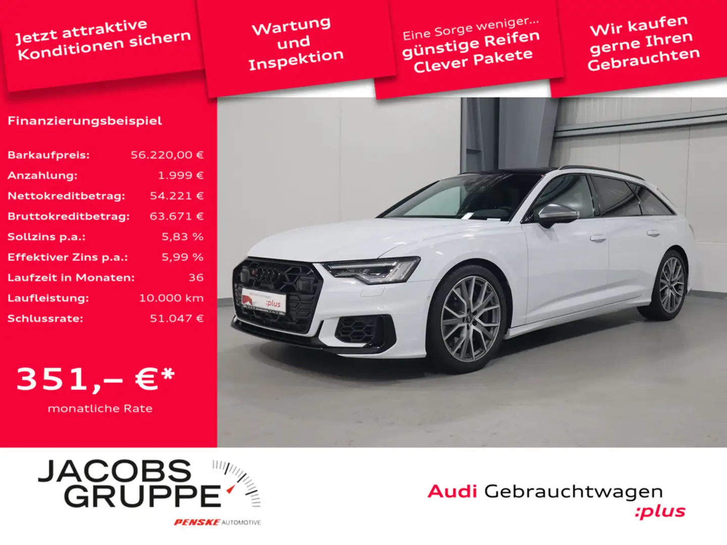 Audi S6 Avant 3.0 TDI quattro B&O*Pano*LED * Weiß - 1