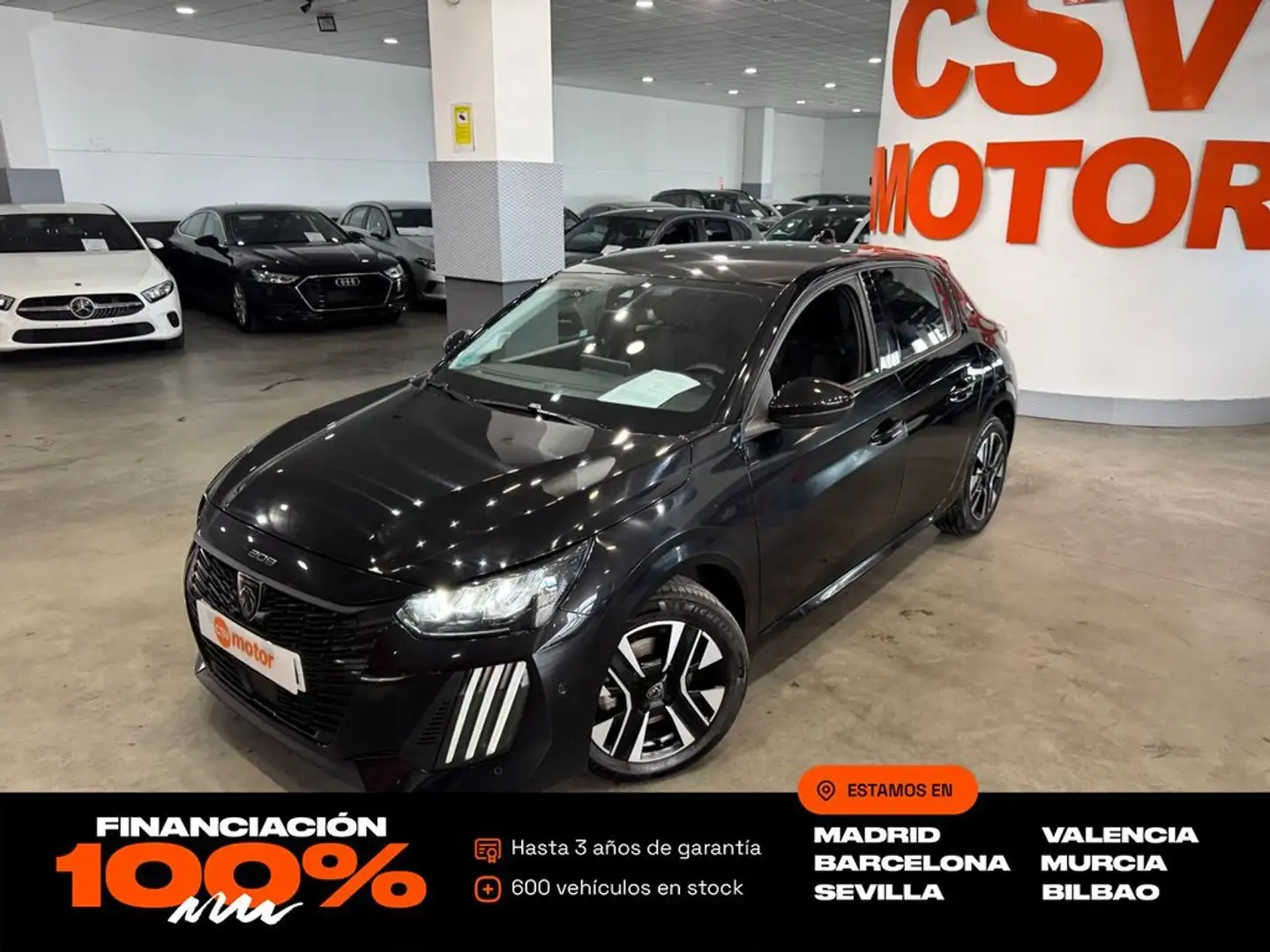 Peugeot 208 Allure Gasolina 100 S&S 6 Vel. MAN Schwarz - 1