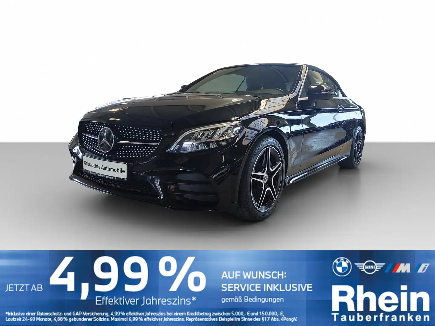 Mercedes-Benz C 180 C180 Cabrio 9G-Tronic AMG Line Kamera*Navi Schwarz - 1