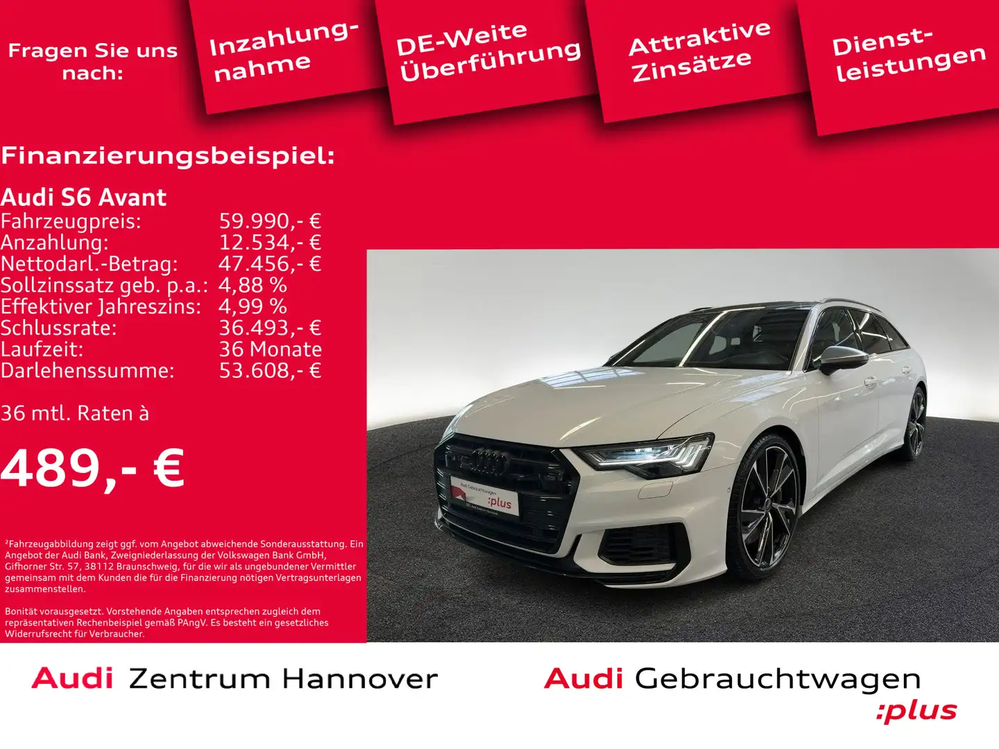 Audi S6 55 TDI qu. Head-Up Pano HD Matrix B&O White - 2
