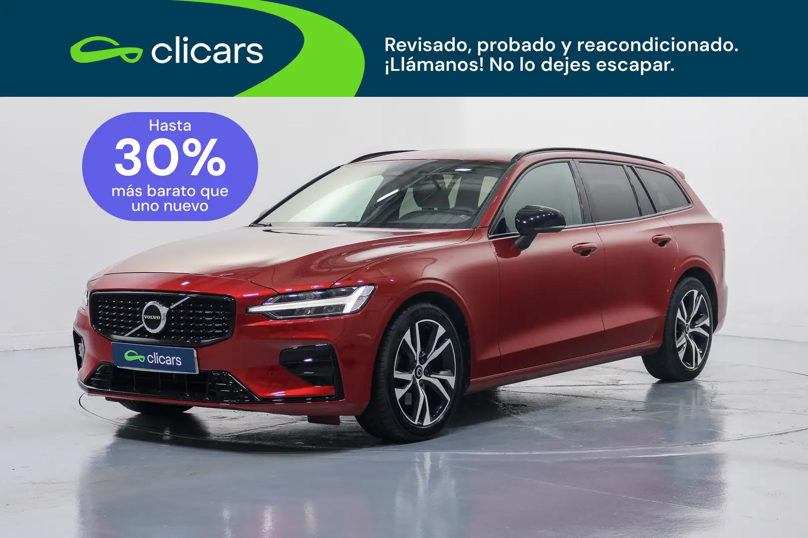 Volvo V60 B4 Plus Dark Aut. Rojo - 1