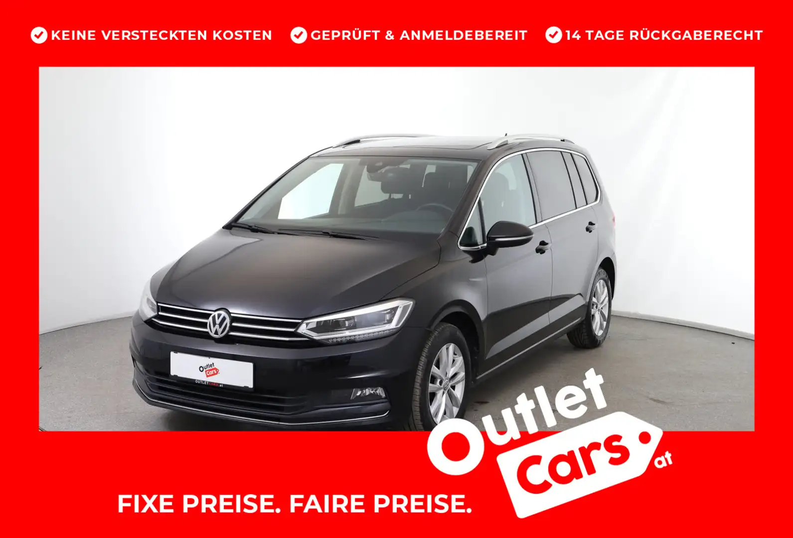 Volkswagen Touran Highline TDI SCR DSG Schwarz - 1