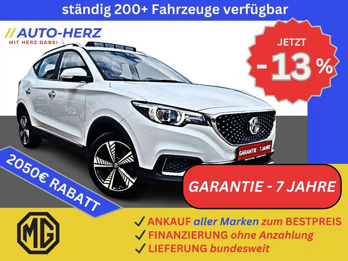 MG ZS EV CCS Luxury Kamera+LED+Panorama+Leder+Sitzh Weiß - 1