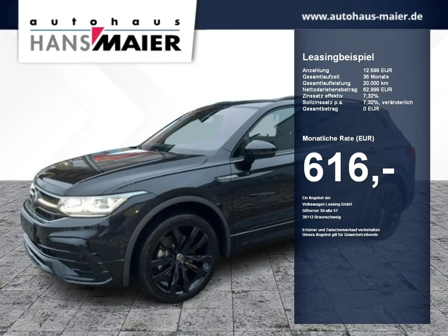 Volkswagen Tiguan Allspace R-Line  TSI 4MOT.DSG Pano Leder Schwarz - 1
