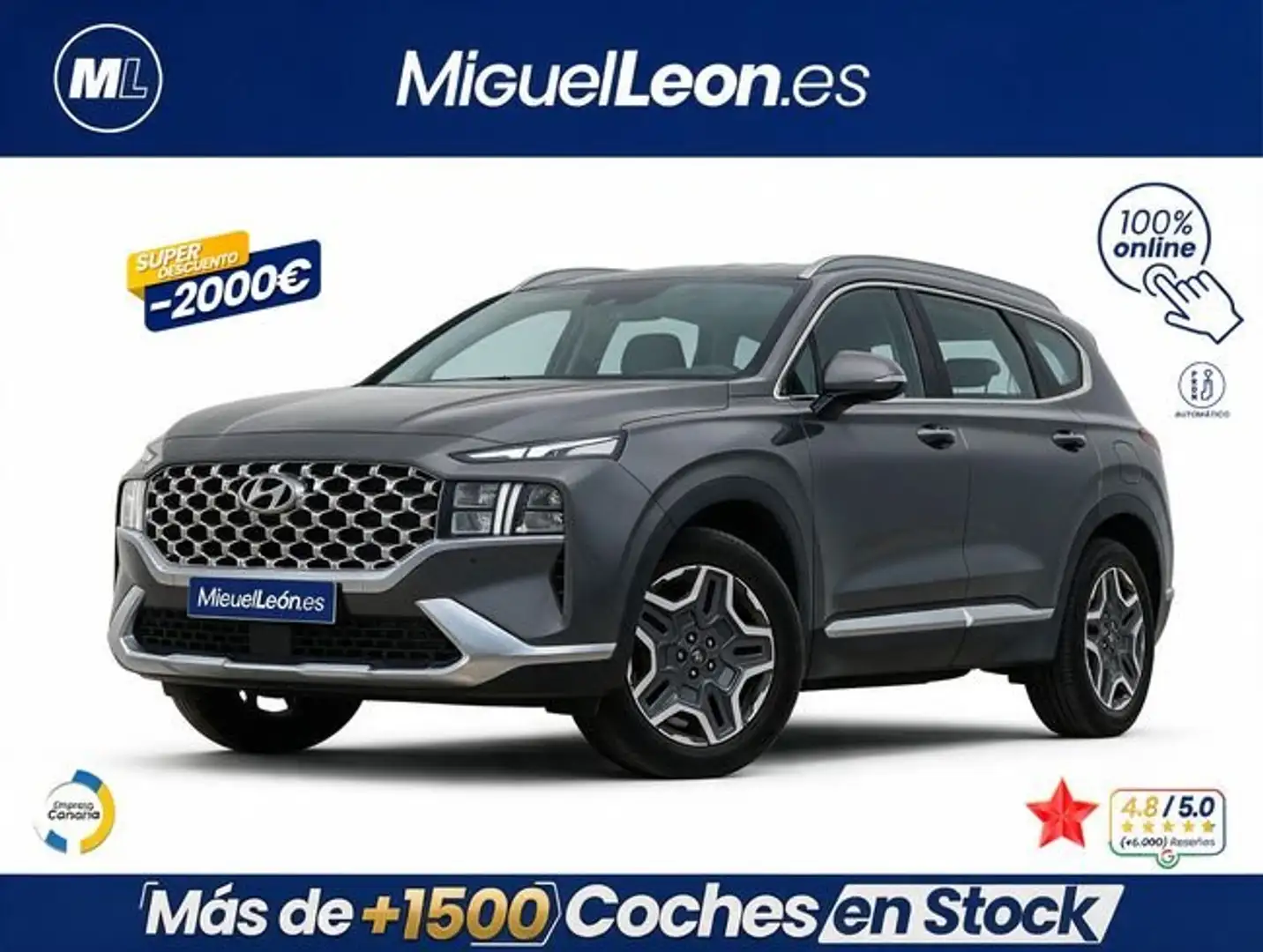 Hyundai SANTA FE 1.6 TGDi PHEV Maxx Auto 4x4 Gris - 1