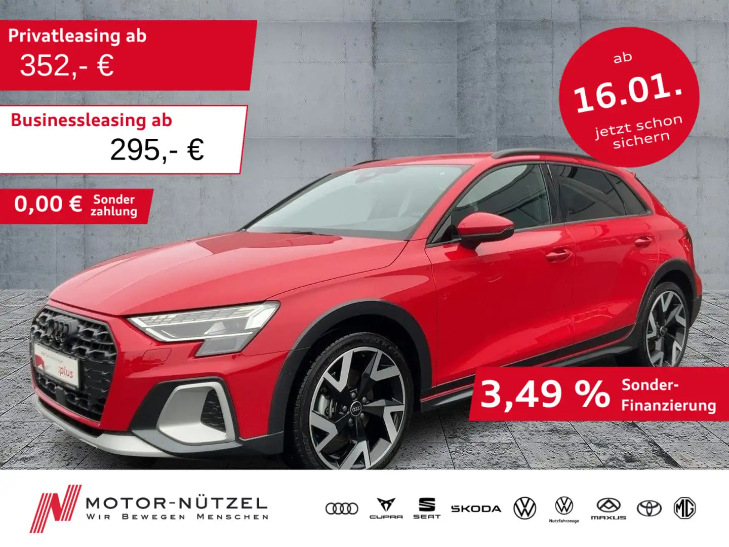 Audi A3 35 TFSI S-TR MATRIX+NAVI+HuD+SONOS Rot - 1