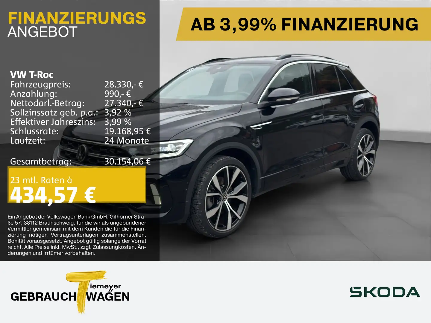 Volkswagen T-Roc 1.5 TSI DSG R-LINE LM19 ST.HEIZ KAMERA Noir - 1