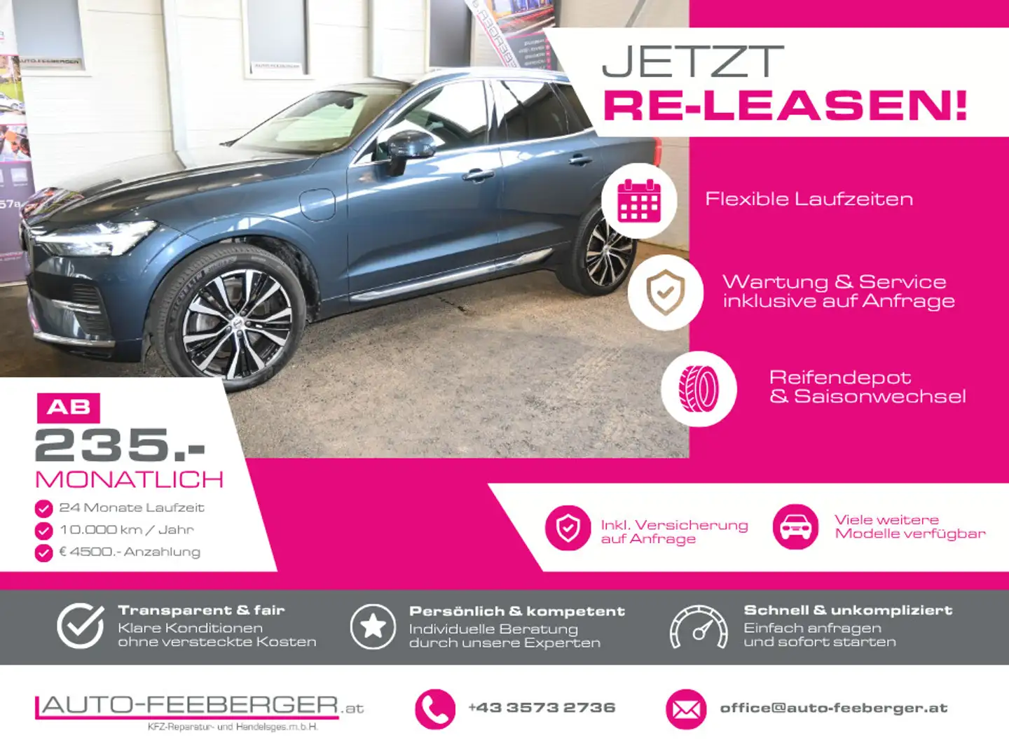 Volvo XC60 T6 Twin Engine AWD Ultimate Bright Recharge; AC... Blau - 1