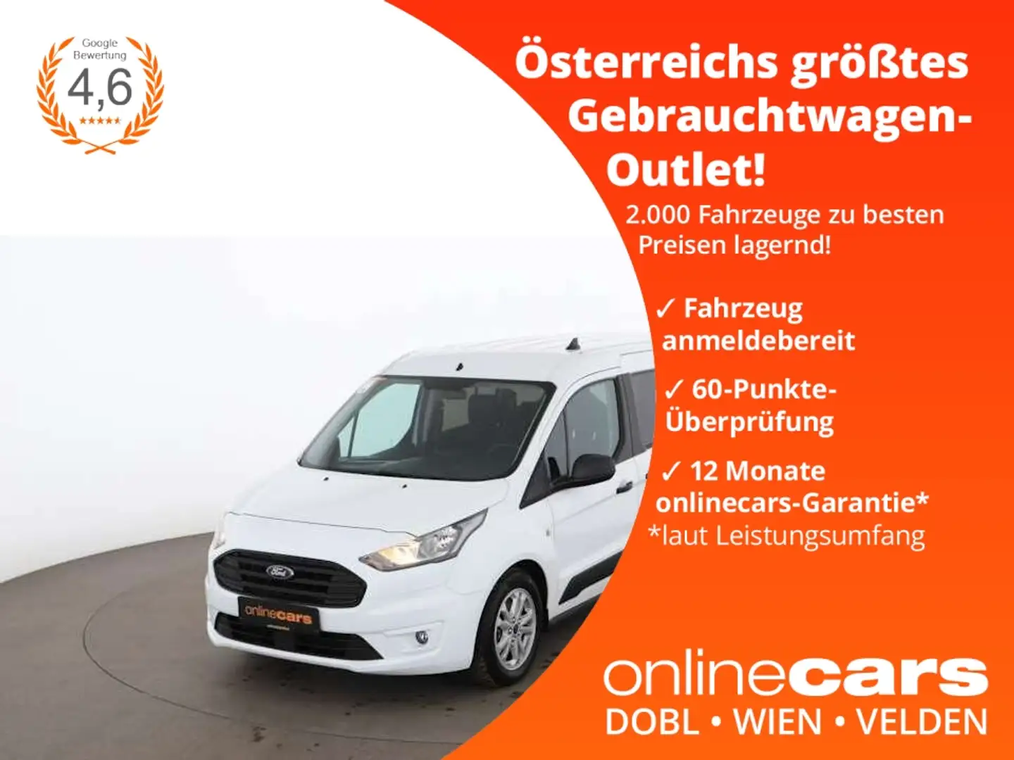 Ford Transit Connect Kombi EcoBlue 230 L2 Aut AHK PDC Weiß - 1