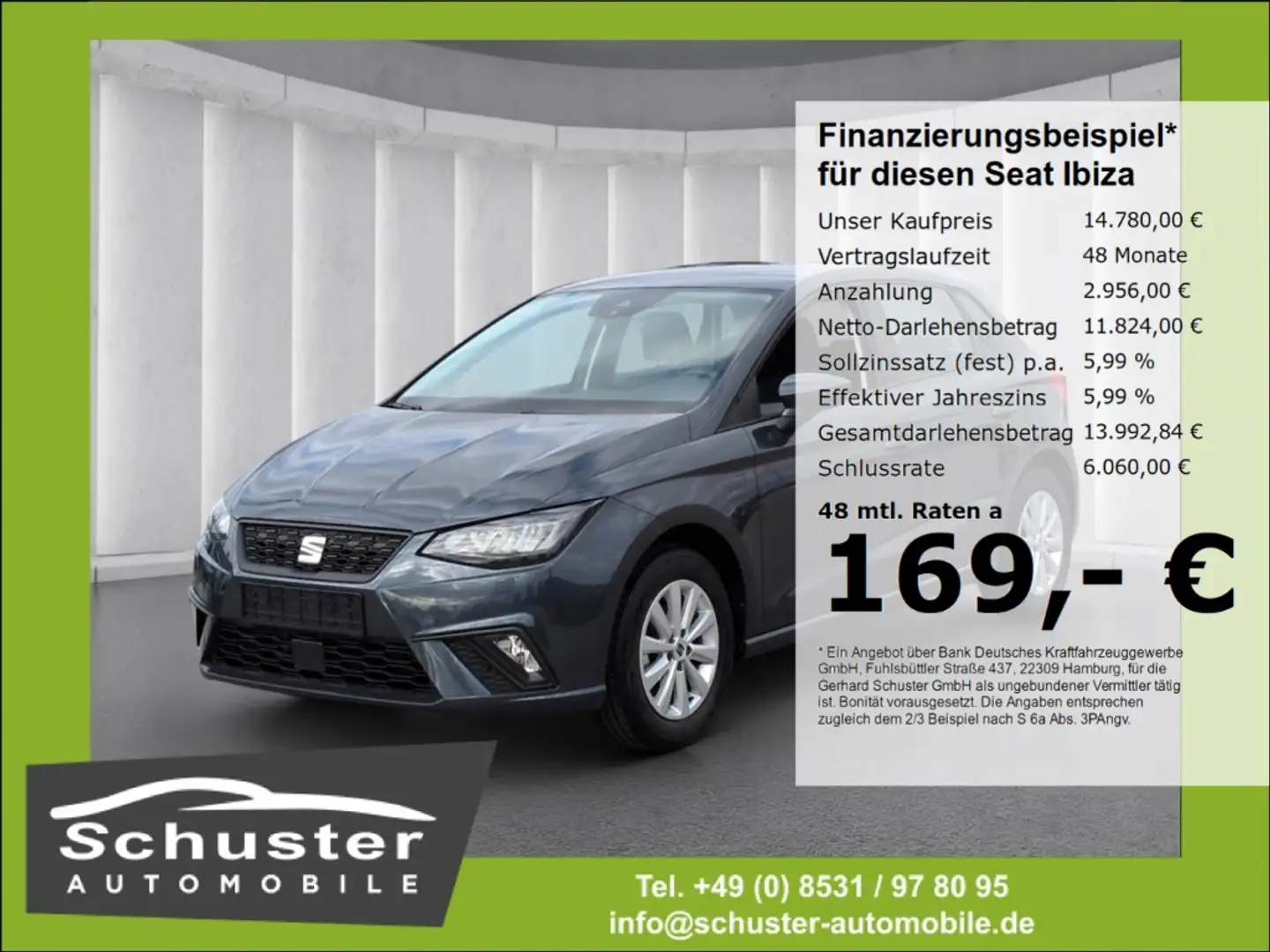 SEAT Ibiza Style 1.0*LED Tempo PDC Full-Link 2Z-Klima Grau - 1