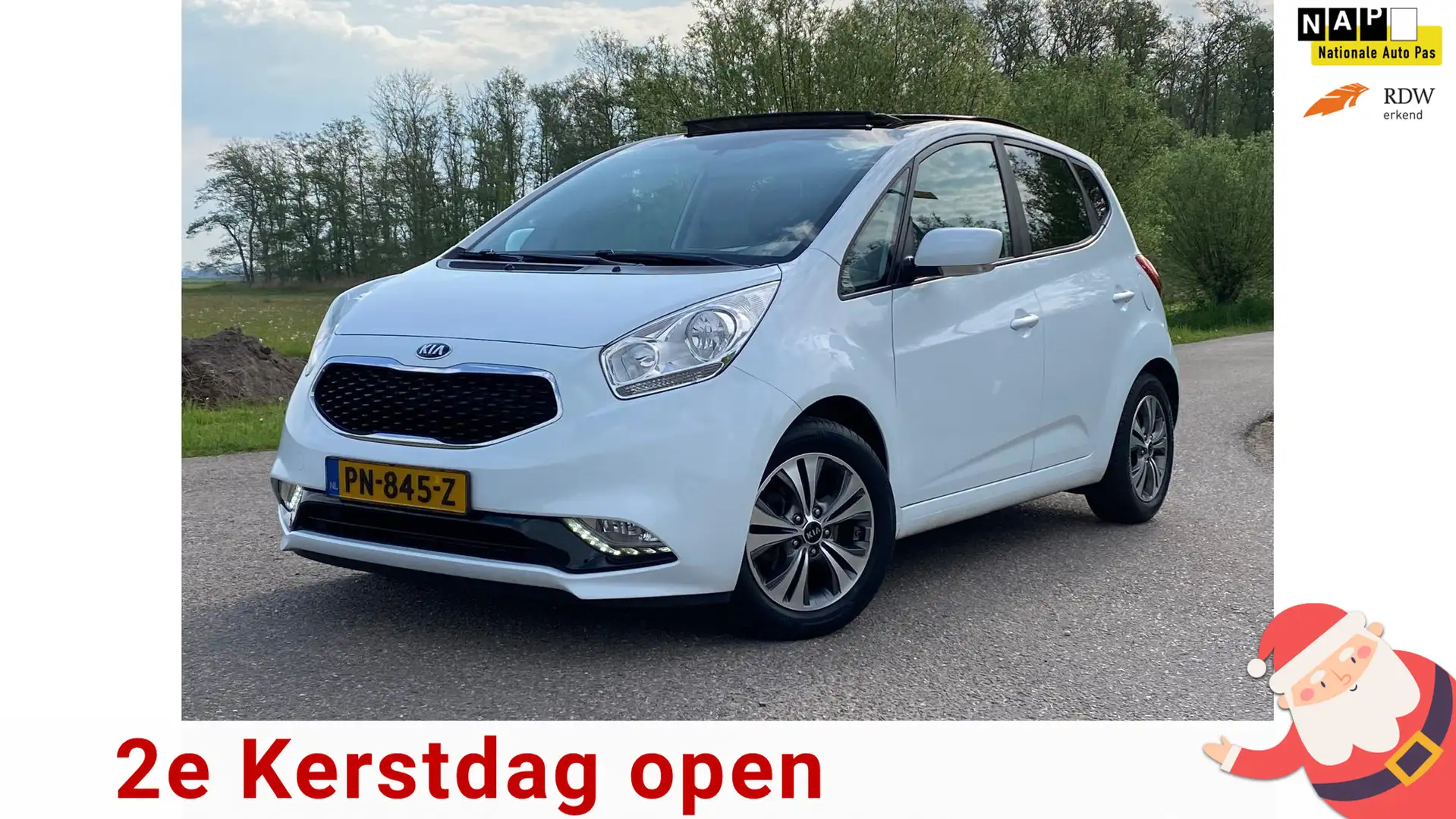 Kia Venga 1.4 CVVT Summer Edition 5DRS PANORAMA-DAK NAVI CAM Blanc - 1