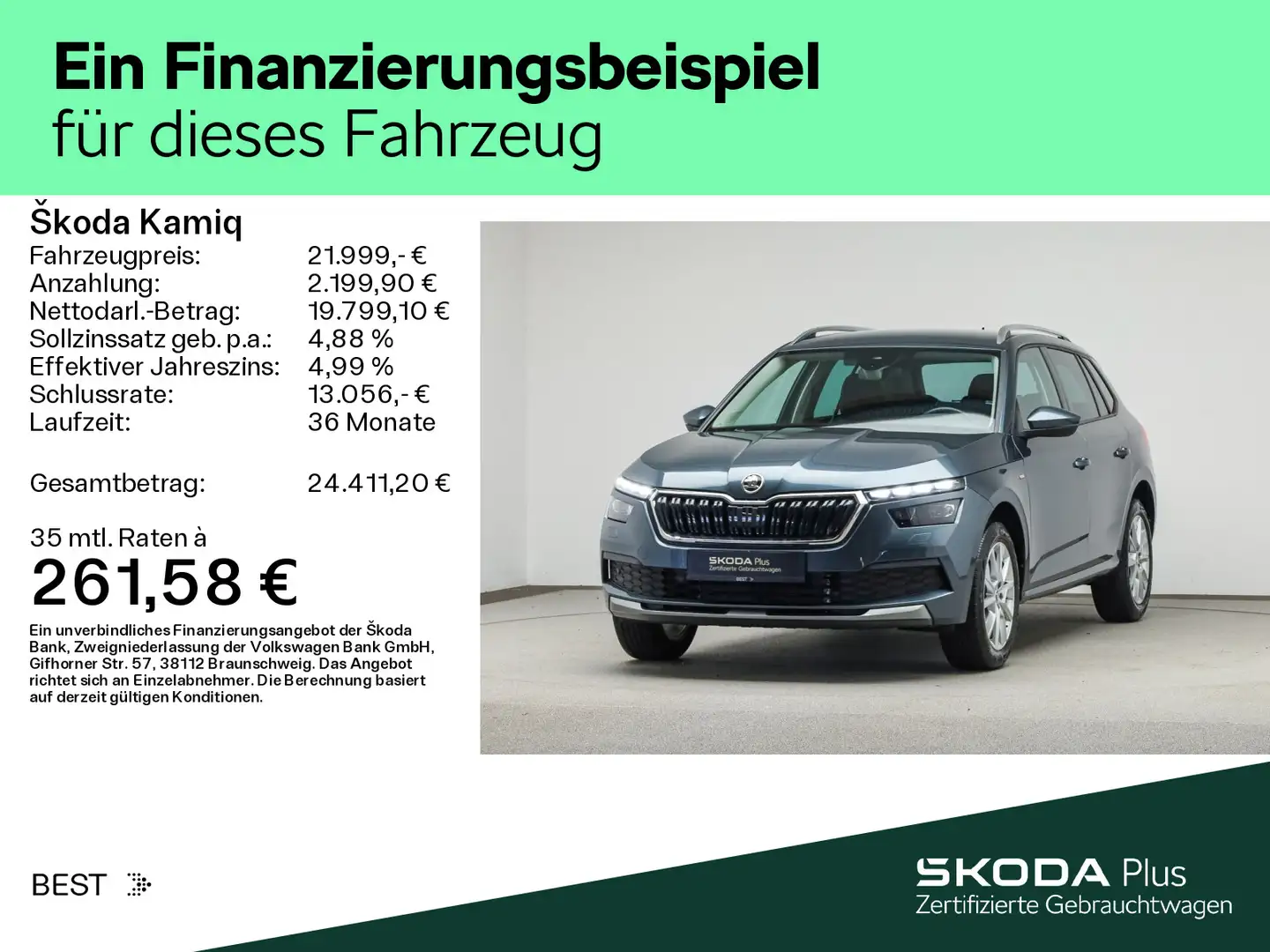 Skoda Kamiq 1.0 TSI DSG CLEVER*LED*AHK*KAMERA*PDC*SHZ* Grau - 2