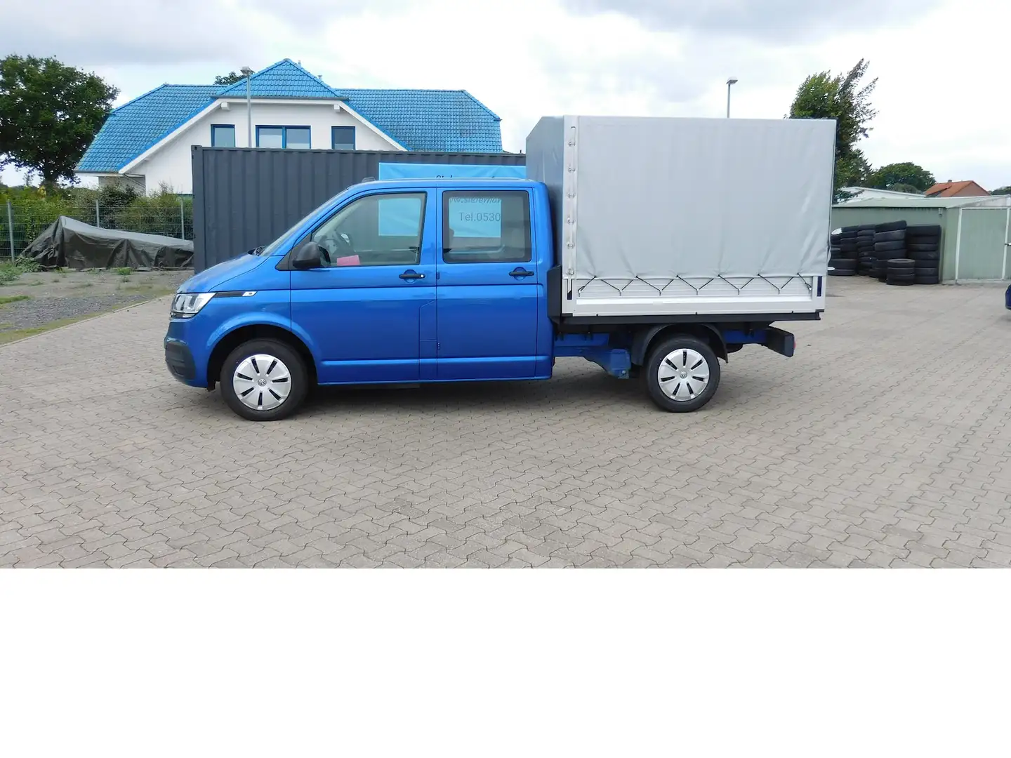 Volkswagen T6.1 Kombi Pritsche 2.0 Doka Navi TDI Spriegel Modrá - 1