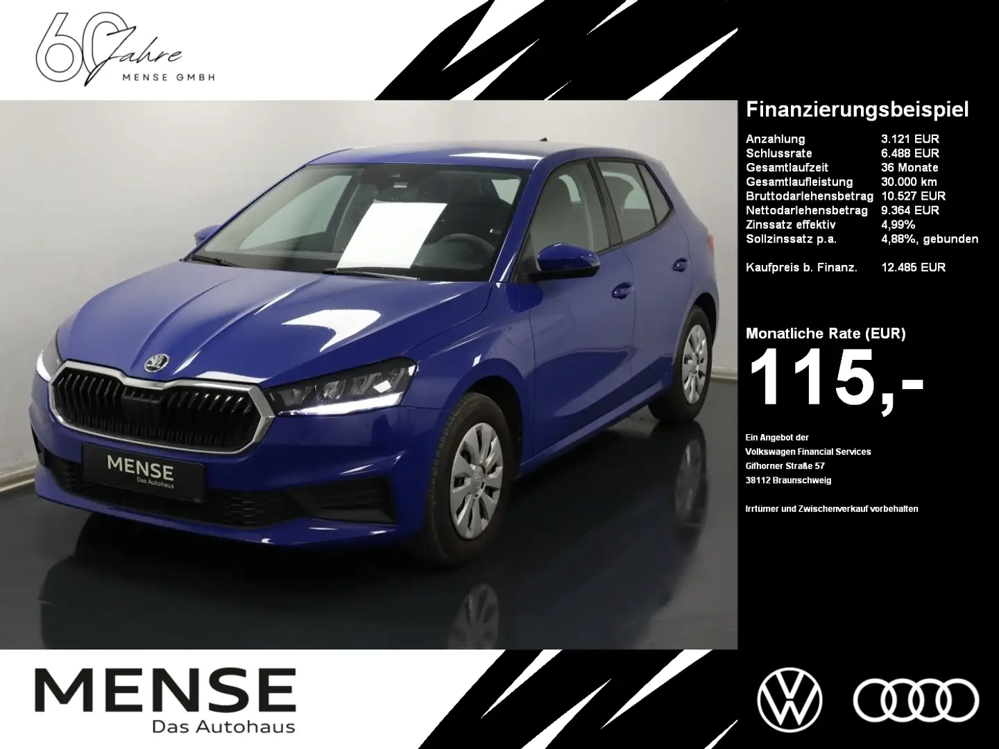 Skoda Fabia 1.0 Active |SpurH|W-Paket|PDC|LED|FLA Bleu - 1