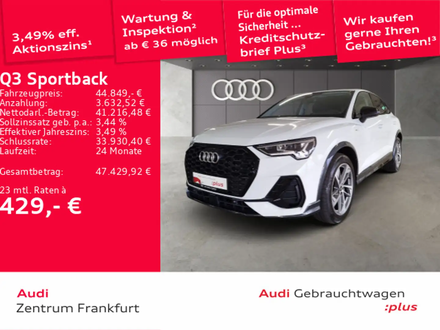 Audi Q3 35 TFSI S tronic S line LED Navi DA Weiß - 1