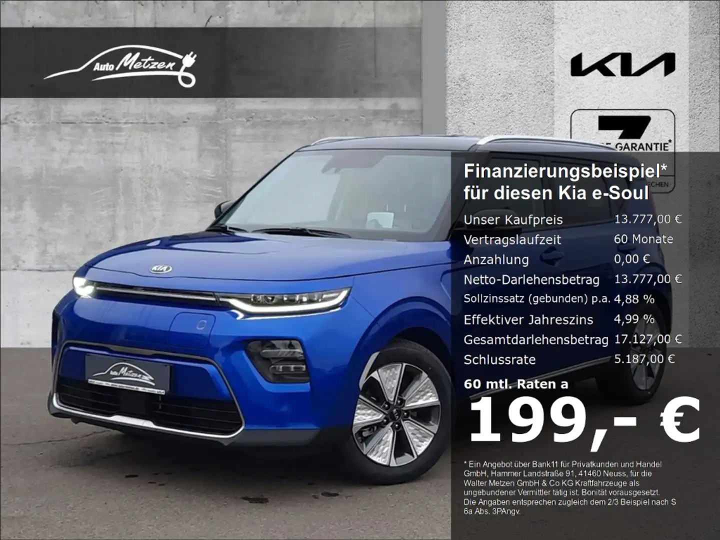 Kia Soul 204 Spirit SOH 93,8% AVILOO HUD Navi Digitales Coc Blau - 1