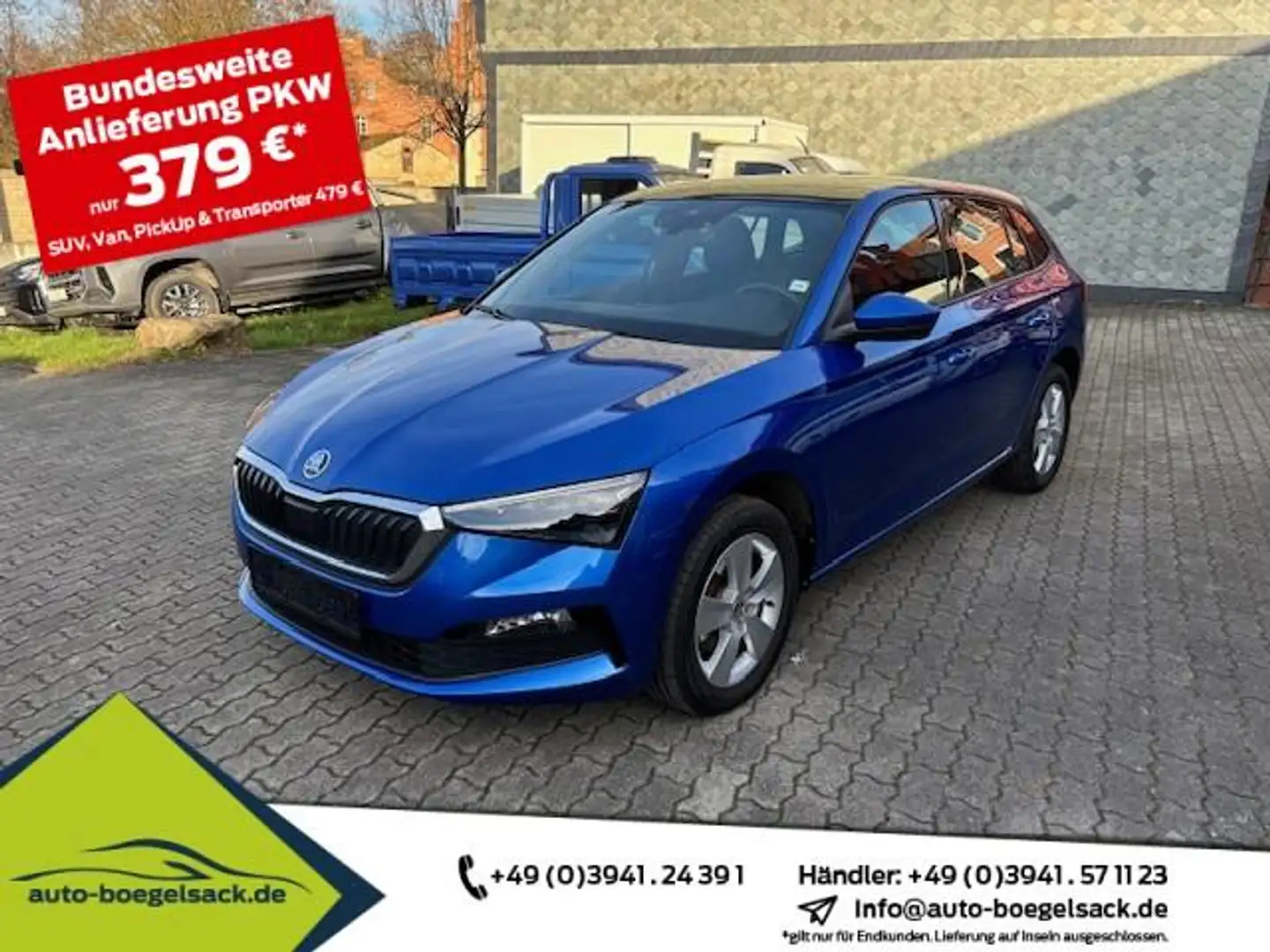 Skoda Scala 1.0 TSI DSG Emotion+LED+NAVI+PANORAMA+1HAND Blau - 1
