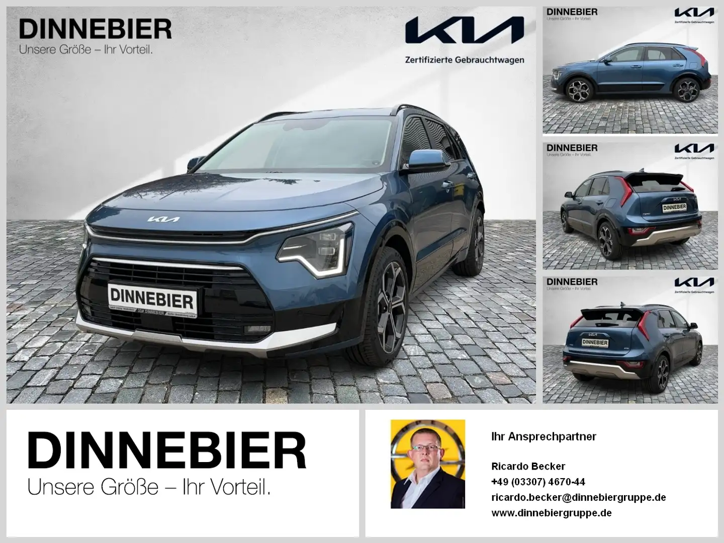 Kia Niro Spirit 1.6 HEV LED+Navi+Kamera+Glasdach Blau - 1