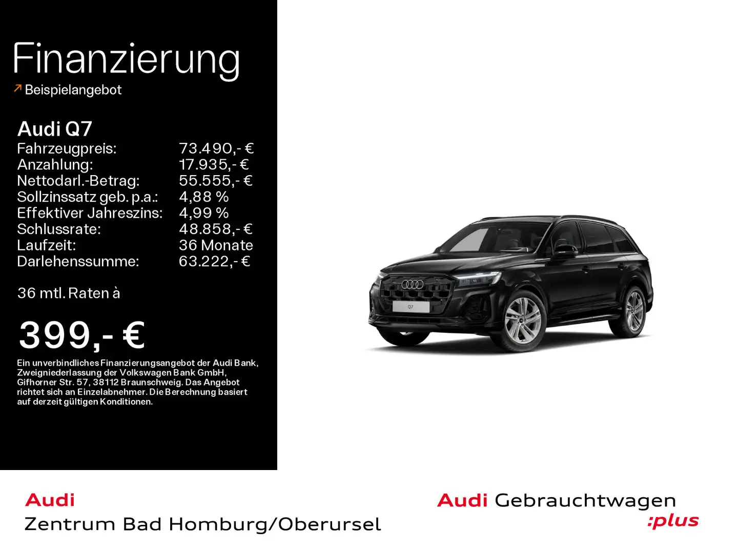 Audi Q7 50 TDI quattro S line*Navi*Matrix*Alu*AHK*HUD Schwarz - 1