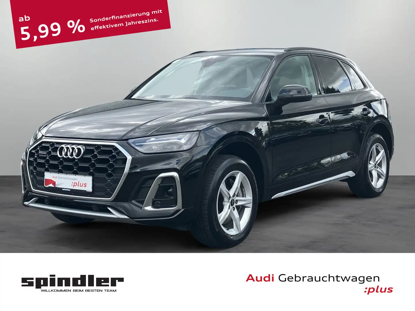 Audi Q5 S-Line 50TDI quattro / Standh, Navi, AHK, LED Schwarz - 1