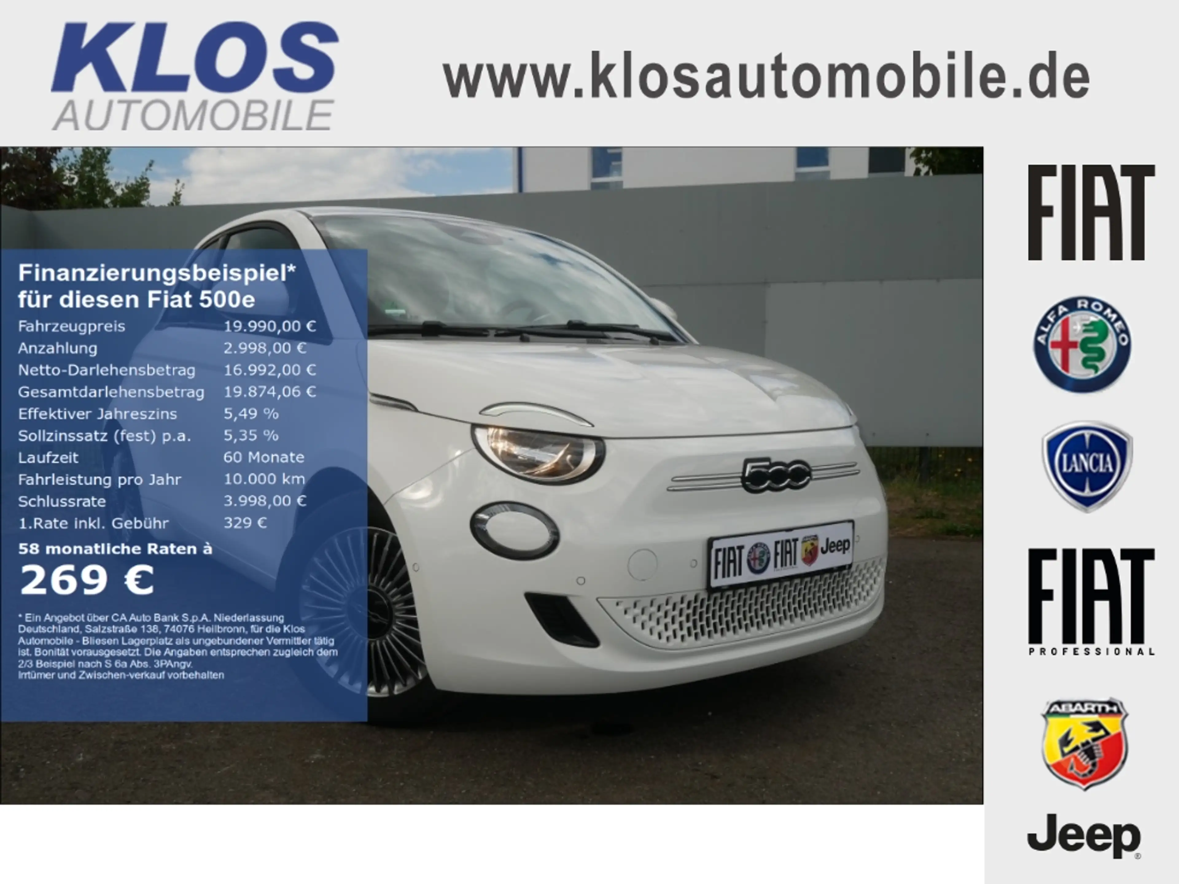 Fiat 500e AT 42 Kwh 118PS KOMFORT KAMERA SHZ ALU