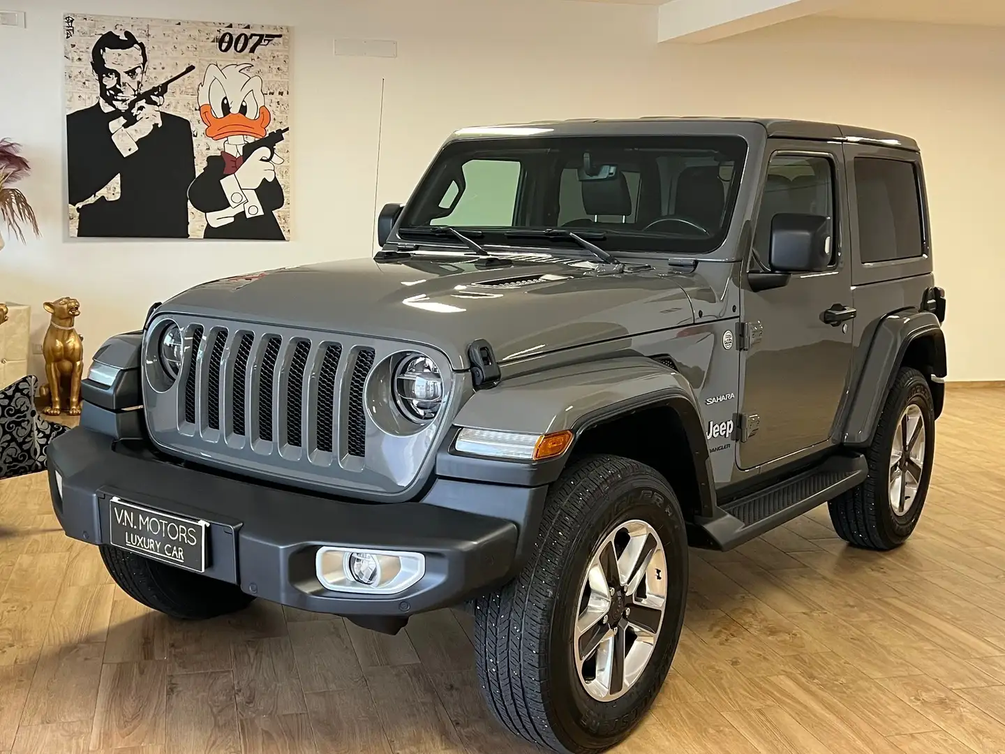 Jeep Wrangler 2.2 mjt II Sahara Auto KM 43.000 UNICOPROPRIETARIO Grigio - 1